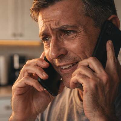 Customer calling for help